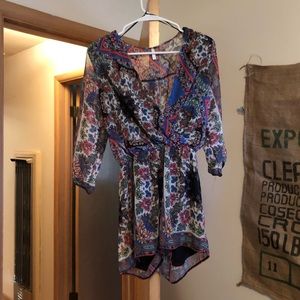 Sage Patterned romper